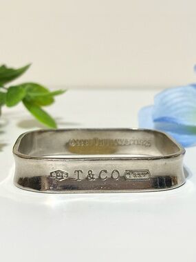 Rare Vintage 1997 Tiffany & Co Sterling Silver-925 Square Bangle Bracelet